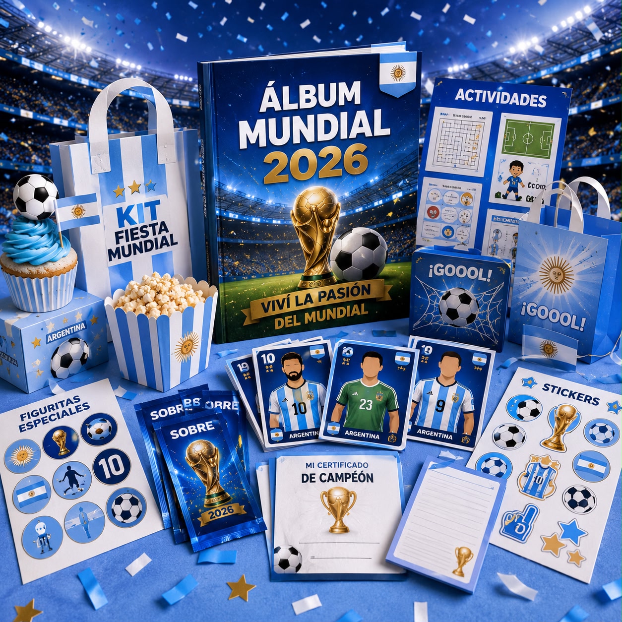 🏆 Pack Mundial 2026 Completo | Álbum + Figuritas + Kit Fiesta + Bonos