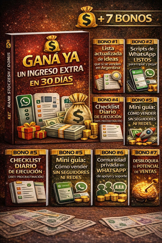 💰 GANA YA – Cómo generar ingresos extra en 30 días sin renunciar a tu trabajo 💼