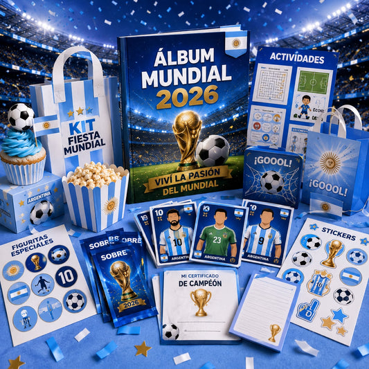 🏆 Pack Mundial 2026 Completo | Álbum + Figuritas + Kit Fiesta + Bonos